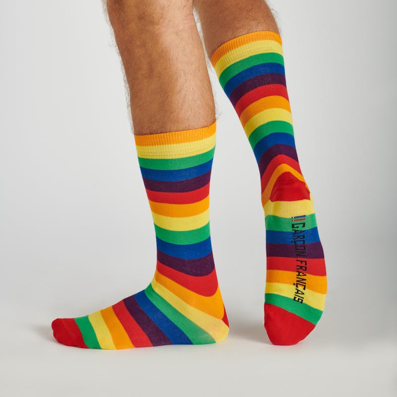 Rainbow Striped city socks