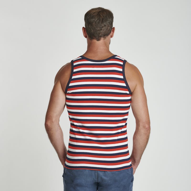 Flag stripes tank-top