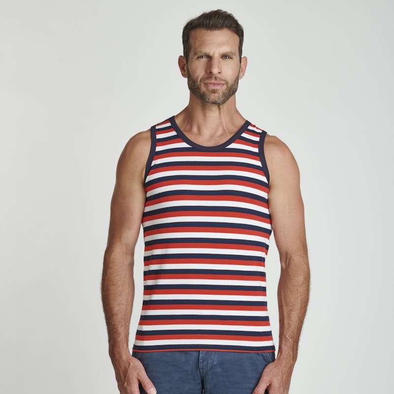 Flag stripes tank-top