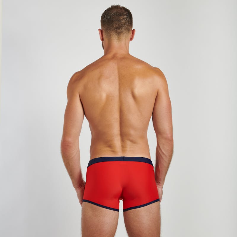 Red swim trunk - embroidery