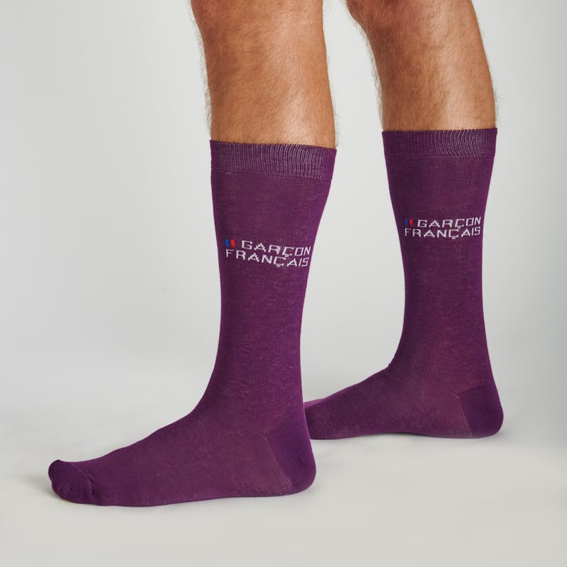 Aubergine City Socks