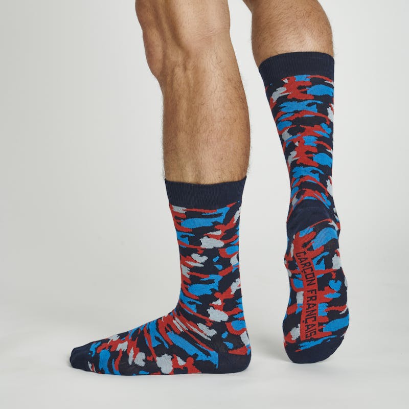 Tricolor camo socks