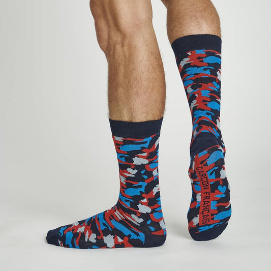 Tricolor camo socks