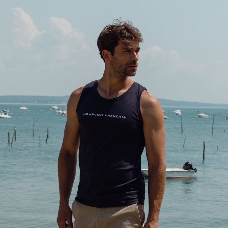 Blue tank-top - Logo