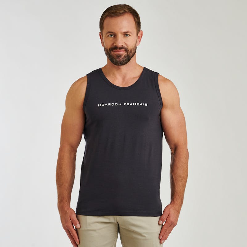 Blue tank-top - Logo
