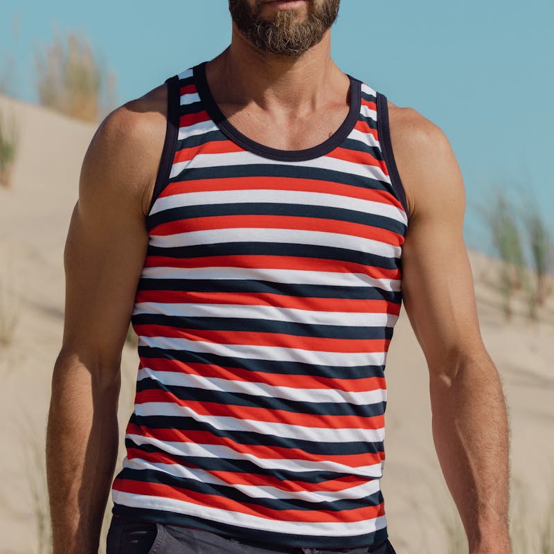 Flag stripes tank-top