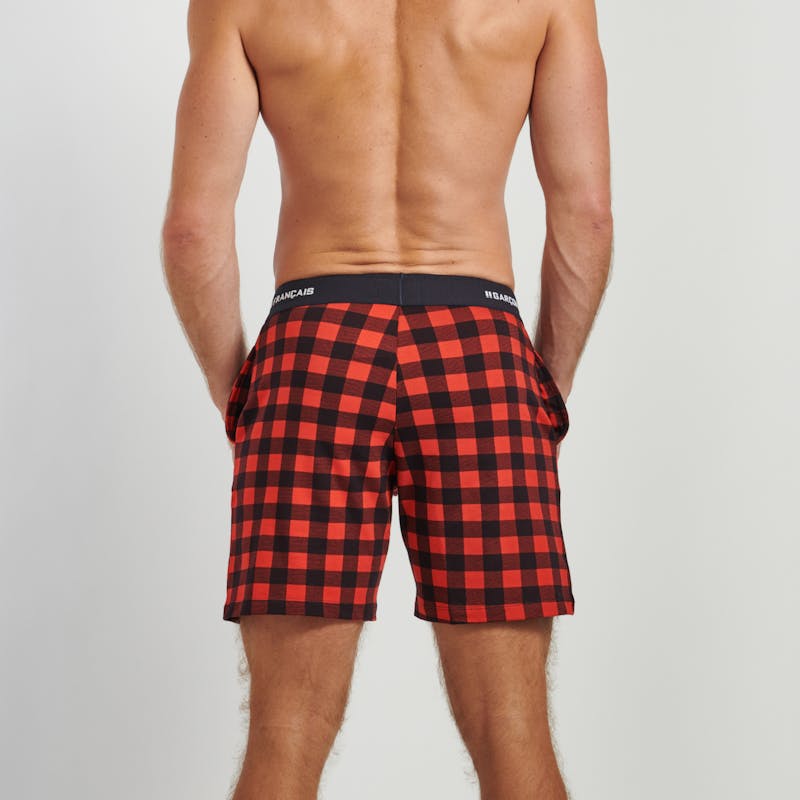 Red Lumberjack short pyjama bottom