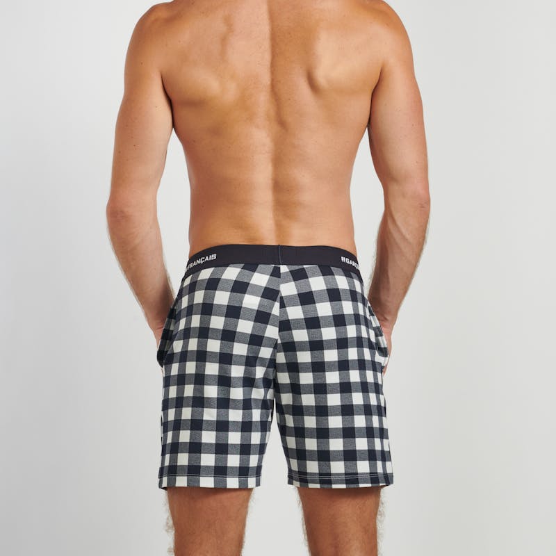 White Lumberjack short pyjama bottom