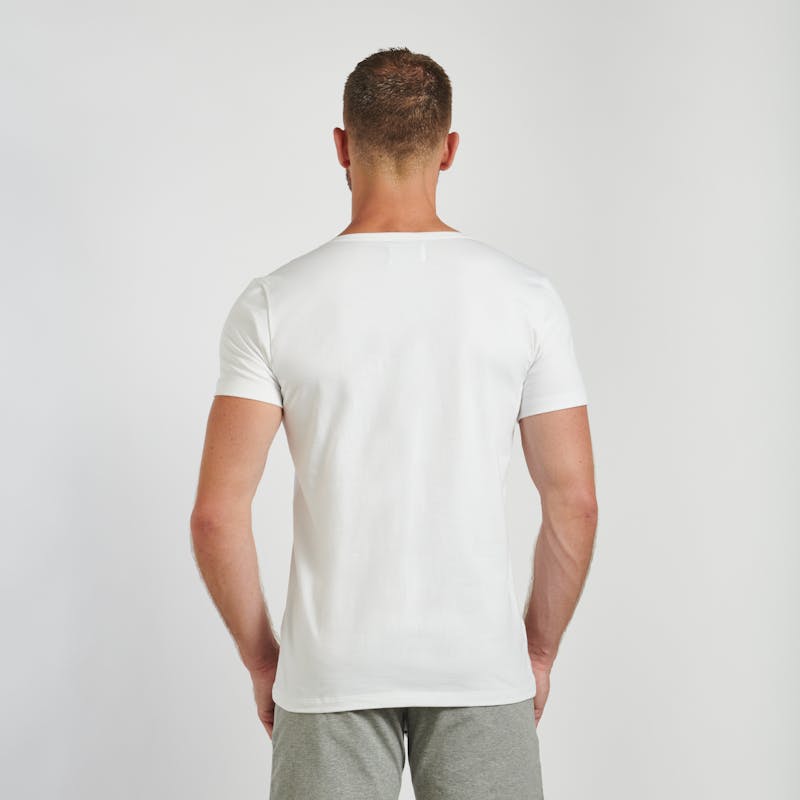 White t-shirt V-neck - Essential